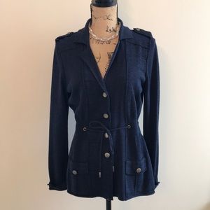 Navy sweater jacket